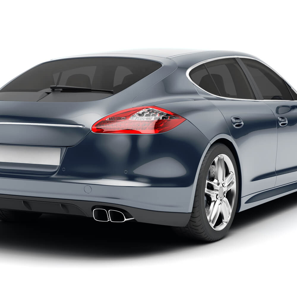 Photo of Solar Gard HP Charcoal window tinting installed on a Porsche