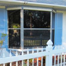 Photo of Solar Gard Quantum window tinting installed on a bay window