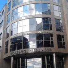 Photo of Solar Gard Sentinel Plus window tinting installed on the Holberg Terrasse convention center
