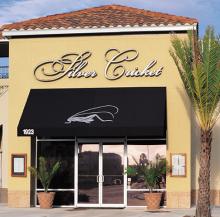 Photo of Solar Gard Solar Bronze window tinting installed on a restaurant