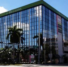 Photo of Solar Gard Silver window tinting installed on Regions Bank office building